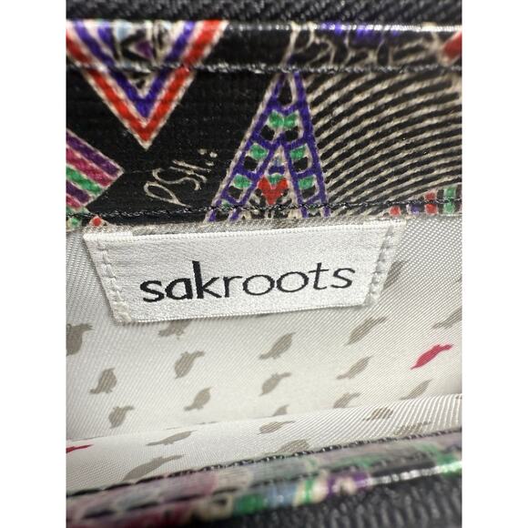 Sakroots Wallet Zip Around Artist Circle Black Multi Color Llama Mandala NWOT - Picture 7 of 14